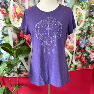 “I Trust The Universe…” Purple Graphic Tee by Picasso Jasper